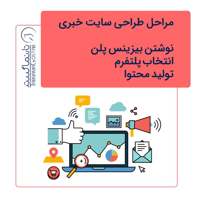 مراحل طراحی سایت خبری