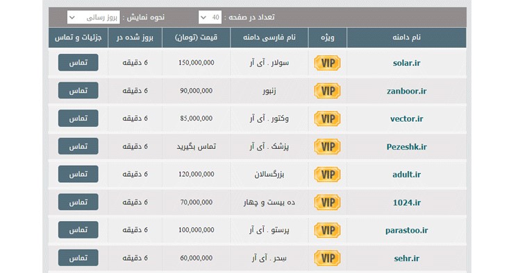 سایت rond.ir برای خرید دامنه سایت