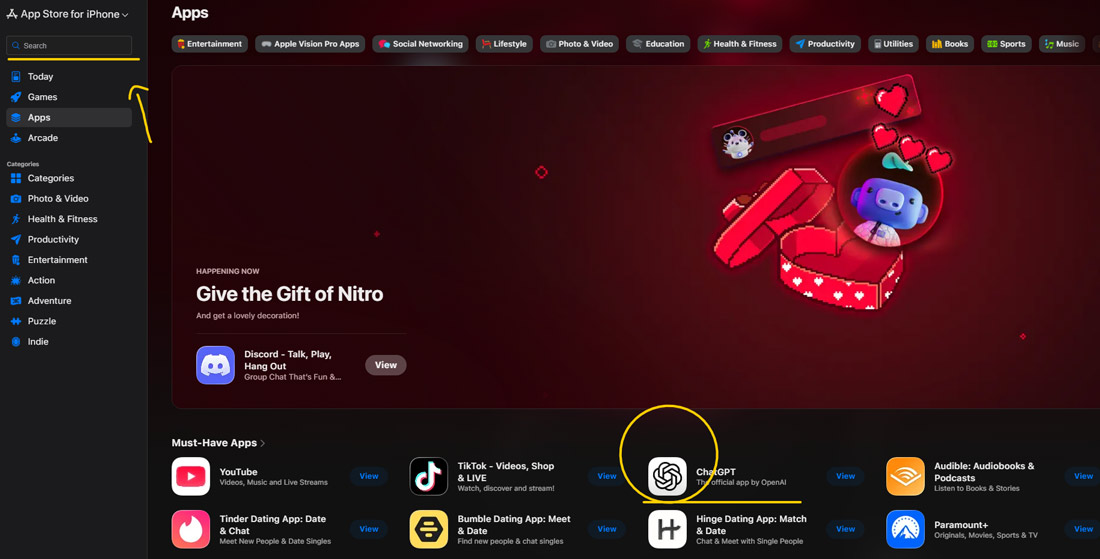 آموزش دانلود چت جی پی تی فارسی برای آیفون در ۵ مرحله  دانلود چت جی پی تی فارسی برای ایفون