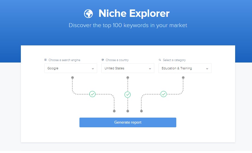 niche explorer در ابزار wordtracker