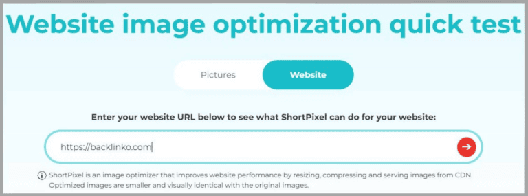 وارد کردن url سایت خود در shortpixel تا عکس های بهینه نشده شما را بیابد.